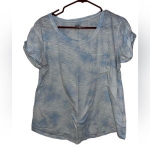 a.n.a. “Cloud” print tie dye pocket tee size L